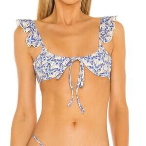 Frankies Bikinis Birdie Bikini Top Monarch Butterfly Size L $110
